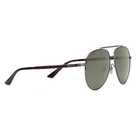 gucci metal aviator sunglasses dark ruthenium|gucci oversized acetate aviator sunglasses.